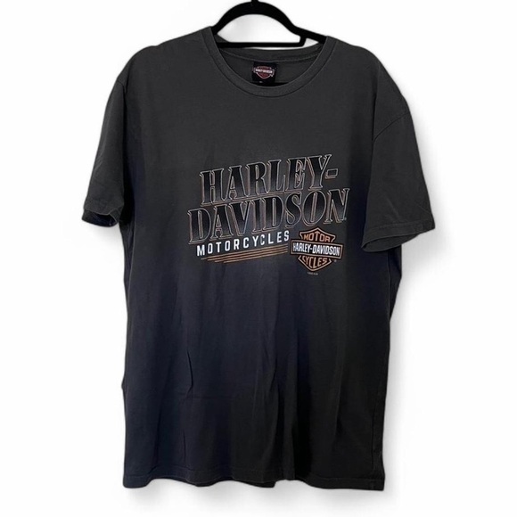 Harley-Davidson Dark Grey Short Sleeve Tee with Iconic Branding - Picture 1 of 5